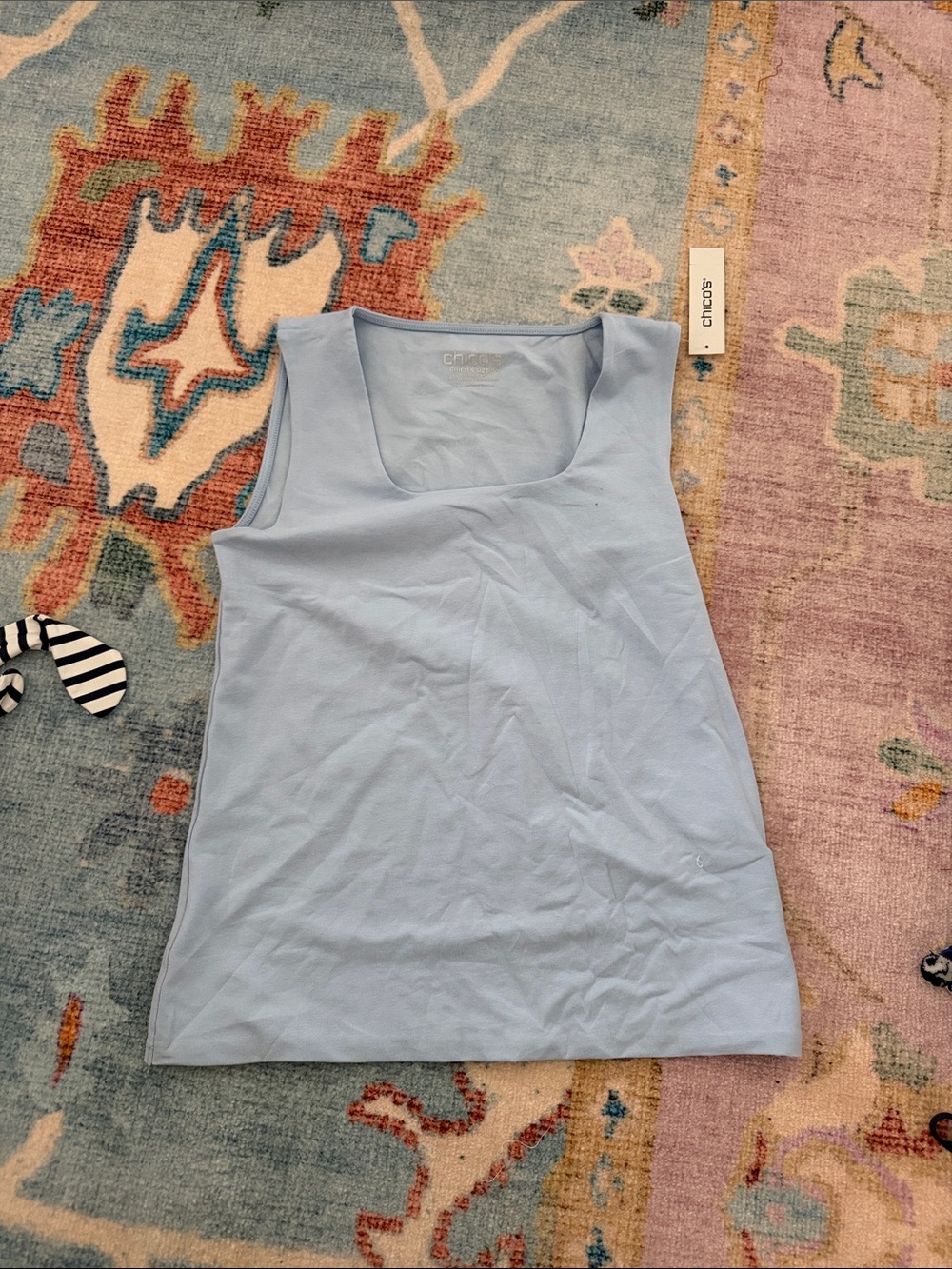 Chico's Pale Blue Scoop Neck Tank